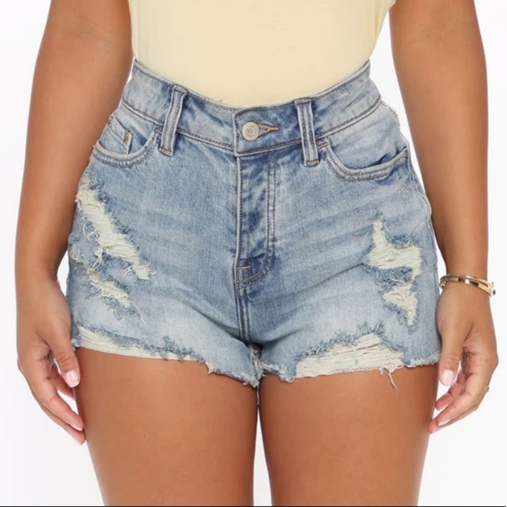 Fashionnova Distressed denim shorts